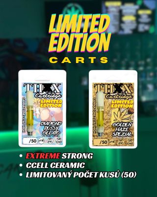 Novinka v Cannazone‼️ Limitovaná edice cartridges : • Diamond Pu$$y Gelato 💎 • Golden Haze Spezial 🥇 ⚠️ POUZE 50ks od obou...
